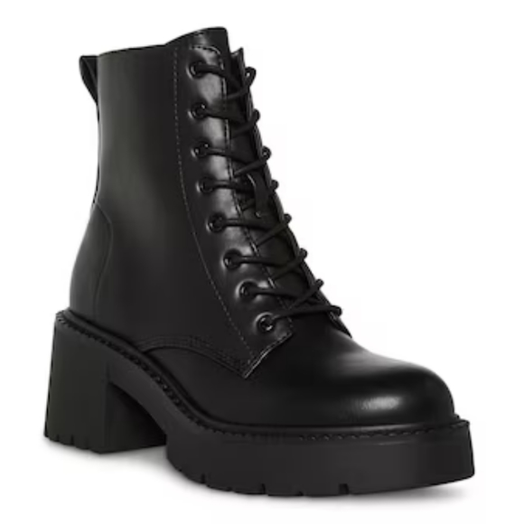 Madden Girl Talent platform combat moto bootie, USW 8.5 black - Picture 1 of 10